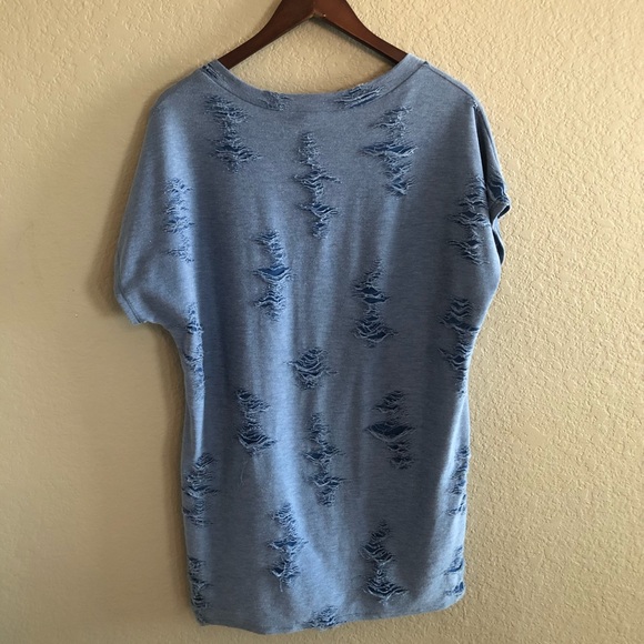 Distressed V-Neck - Picture 2 of 2